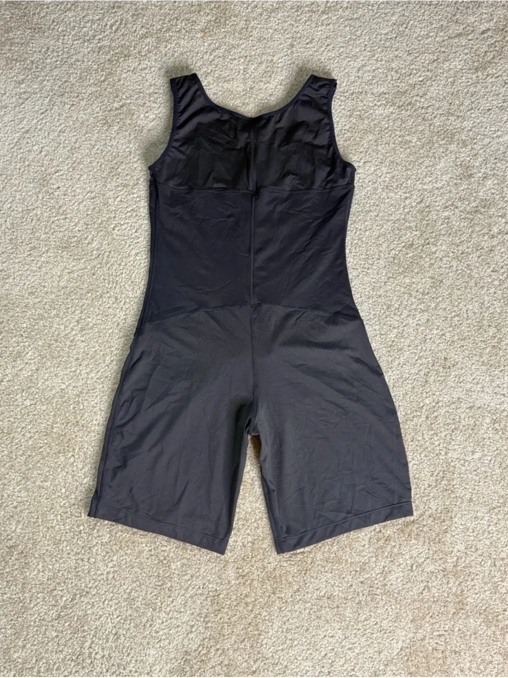 Men's Black Compression Body Shaper with Front Zipper